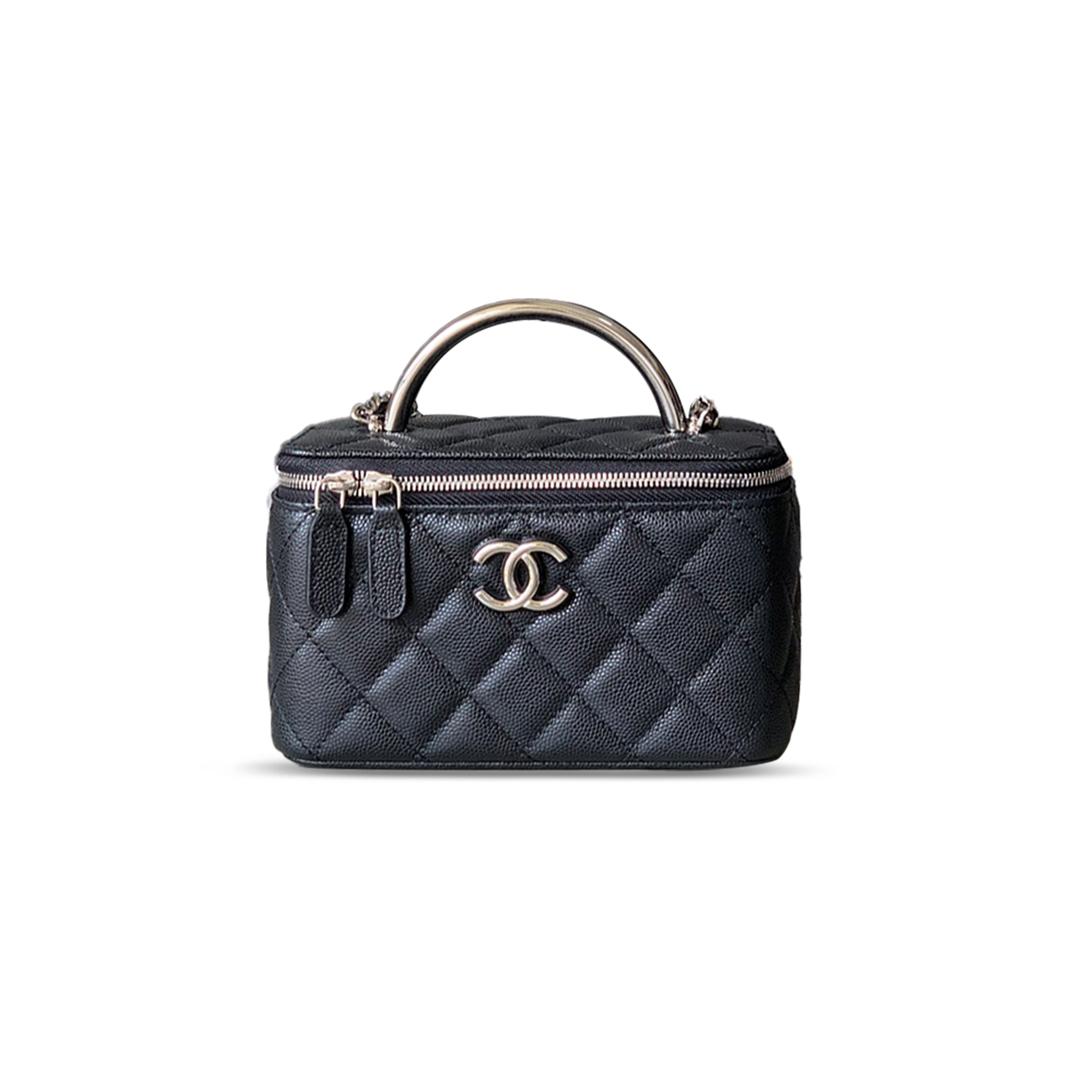 Ch*el long vanity case with chain ap3747 (19*12*3.5cm)